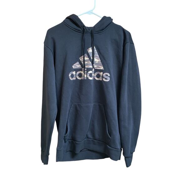 Adidas Women's Drawstring Hoodie Long Sleeve Sweatshirt in Black Size M NWOT - Picture 1 of 7